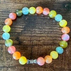 NEW Natural Yanyuan Agate Rainbow Bracelet – 8mm Beads